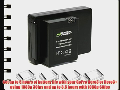 Wasabi Power Extended Battery for GoPro HERO3 HERO3 (with Backdoors)