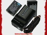 2Pcs Battery Charger for Sony DVD HandyCam DCR-DVD205 DCR-DVD305 DCR-DVD403 DCR-DVD405