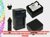 Wasabi Power Battery (2-Pack) and Charger Kit for Panasonic VW-VBN130 and Panasonic HC-X800