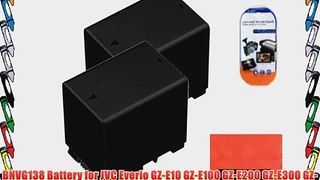 Pack of 2 BN-VG138 Batteries for JVC Everio GZ-E10 GZ-E100 GZ-E200 GZ-E300 GZ-E505B GZ-E515B