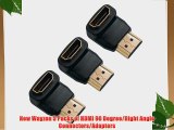 New Wayzon 5 Packs of HDMI 90 Degree/Right Angle Connectors/Adapters