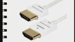 Monoprice 10-Feet Ultra Slim Series High Performance HDMI Cable with RedMere Technology White