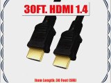 BuyCheapCables? 30ft. HDMI to HDMI Cable Gold 24k V1.4 CL2   Ethernet 30 Feet (9m)