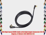 SIIG High Speed HDMI Cable with Right Angle Connector 90-90 Degree 5-Meters (CB-HM0152-S1)