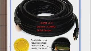 Pro-Techgroup Profesional Quality 40 ft HDMI 1.3a 22 AWG Category 2 CL2 rated Gold plated -