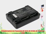 850mAh Battery for Panasonic HC-V110 HC-V110K HC-V110P HC-V201