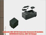 Panasonic HDC-SDT750 Camcorder Accessory Kit includes: SDVWVBG260 Battery SDM-130 Charger