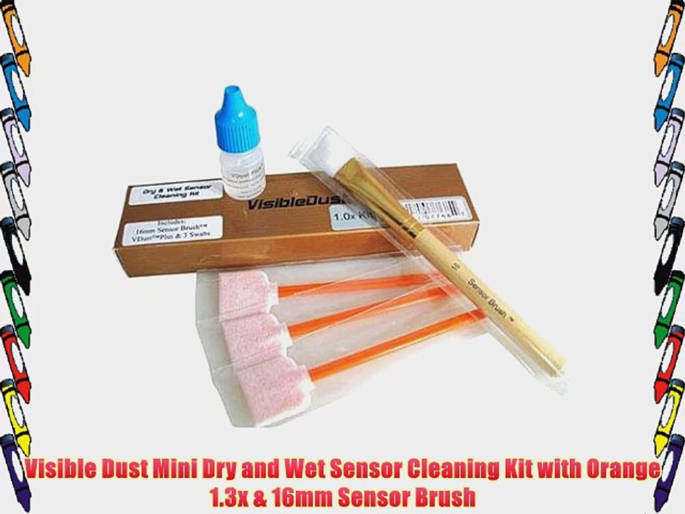 Visible Dust Mini Dry and Wet Sensor Cleaning Kit with Orange 1.3x