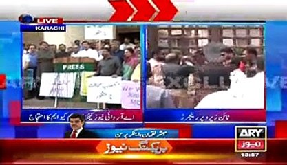 Mubashir Luqman’s Response on MQM’s Protest against Ary News