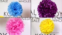 How To DIY Tissue Paper Pom Poms Tutorial 1 of 2 | Wedding & Special Event Ideas by Koyal Wholesale