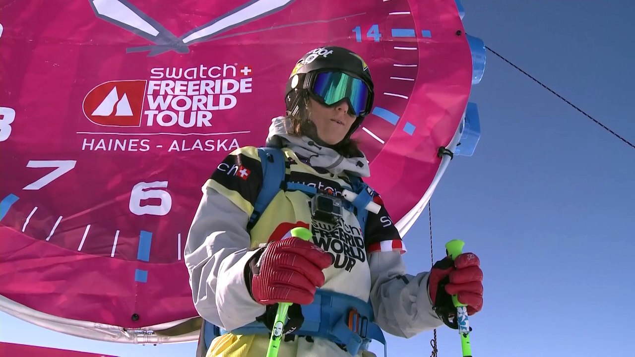 FWT15 - Run of Eva Walkner (AUT) Swatch Freeride World Tour 2015 Haines Alaska, USA