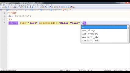 Getting Variable Data in HTML Text Field using PHP