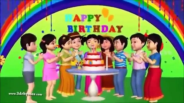 Joyeux anniversaire Animation 3D français comptine pour enfants avec des paroles chansons enfants