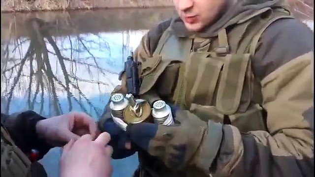 Ополченцы ДНР взрывная рыбалка Militias dynamite fishing ukraine war