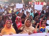 MQM holds protest demonstration over 'media trial'-Geo Reports-25 Mar 2015