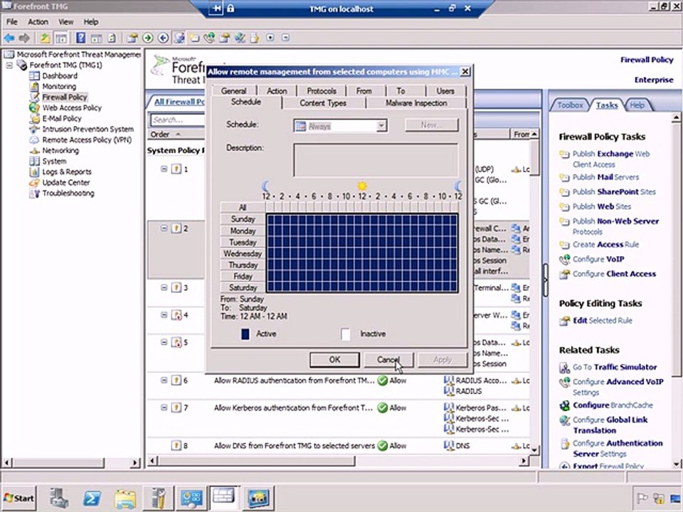 10-Forefront TMG Firewall Rules