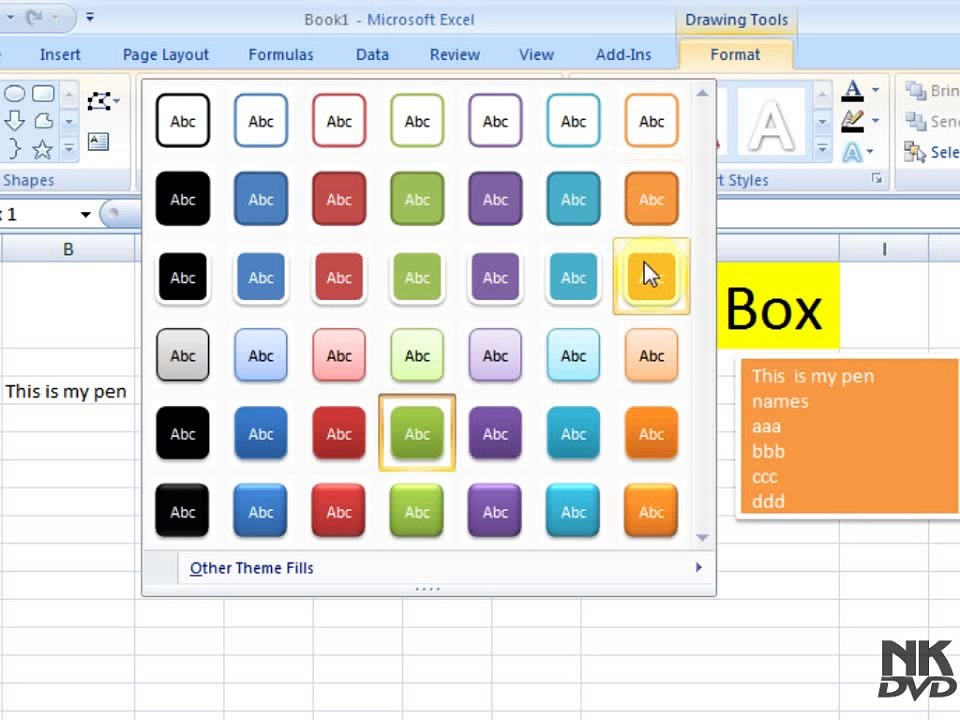 Lesson # 58 The Text Box (Microsoft Office Excel 2007_2010 Tutorial)
