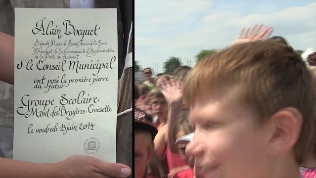 Première pierre du groupe scolaire Mt des Bruyères - Croisette