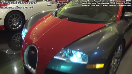 1080  Supercar collection in detail  Bugatti Veyron, Enzo Ferrari, Koenigsegg, Gemballa Mirage GT