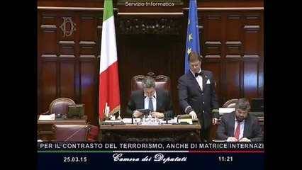 Intervento su dl terrorismo e proroga delle missioni internazionali