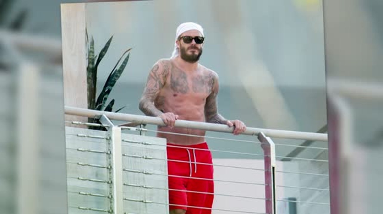 David Beckham zeigt seinen muskulösen Körper in Miami