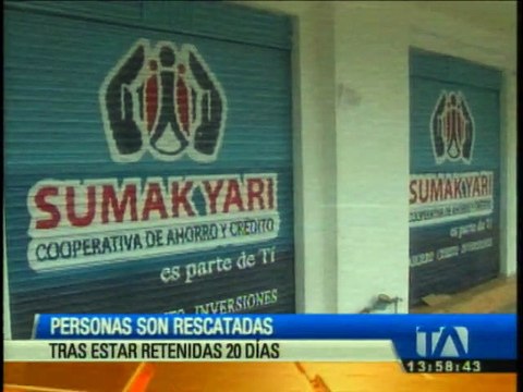 Tres personas fueron rescatadas tras ser retenidas por 20 días