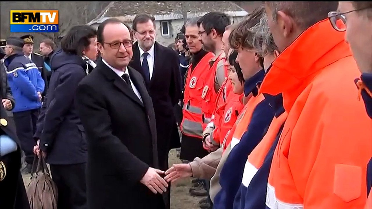 Crash A320 de Germanwings: les chefs d'Etat se sont rendus sur place