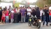 Motor Cycle Stunts At NIT Warangal Spree '14