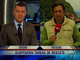 Suspenden definitivamente tareas de búsqueda en vía Alóag-Santo Domingo