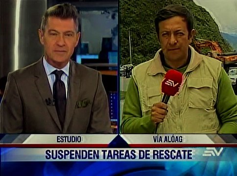 Suspenden definitivamente tareas de búsqueda en vía Alóag-Santo Domingo