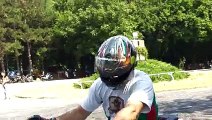 Motorcycle stunts perfect control