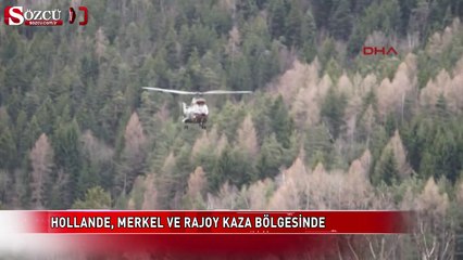 Hollande, Merkel ve Rajoy kaza bölgesinde