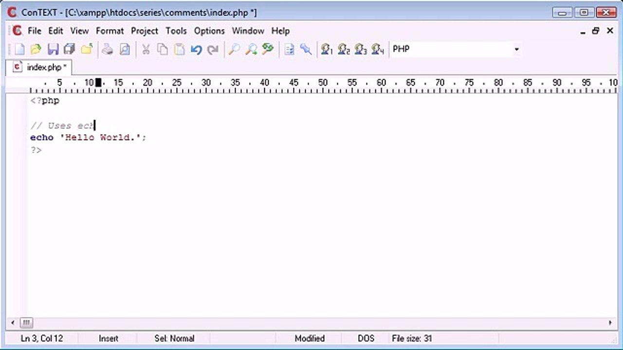 Beginner PHP Tutorial - 13 - comments