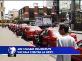 300 taxistas recibieron vacuna contra la influenza