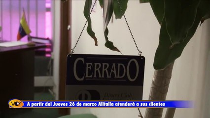 Así se ven las oficinas de Alitalia tras anunciar cese de operaciones en Venezuela