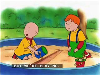Caillou's puppet clowns with subtitles
