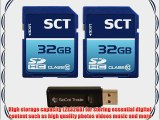 SCT 64GB (32GB x2) SD HC Memory Card Class 10 with SoCal Trade (tm) MicroSD HC XC