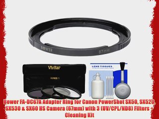 Bower FA-DC67A Adapter Ring for Canon PowerShot SX50 SX520 SX530