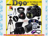 SSE Pro Kit: Nikon D90 SLR Digital Camera with 18-105mm Lens   0.45x Wide Angle Lens 2x Telephoto