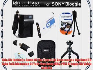 Must Have Accessories Bundle Kit For Sony MHS-PM5 Bloggie HD Video Camera Includes Extended