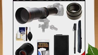 Vivitar 650-1300mm f/8-16 Telephoto Lens (Black) with 2x Teleconverter (=2600mm)   NP-FW50