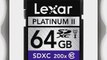 Portable Lexar Platinum II 200x 64GB SDXC UHS-I Flash Memory Card LSD64GBSBNA200 Size: 64 GB