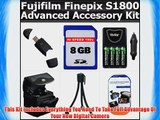 Advanced Accessory Kit For Fujifilm FinePix S1800 12.2 MP Digital Camera Includes 8GB High