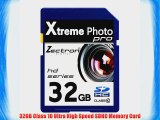 Zectron Pro Memory Card for Canon PowerShot SX50 HS 32GB Class 10 High Speed SDHC card