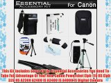 Essential Accessories Kit For Canon Powershot Elph 110 HS Elph 320 HS Digital Camera Includes
