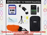 8GB Accessory Kit For Kodak EasyShare Sport C123 C135 Waterproof Digital Camera Includes 8GB