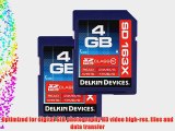 Delkin 4 GB SDHC 163X Class 10 Memory Card 2 Pack (DDSD163-4 GB(2X4))