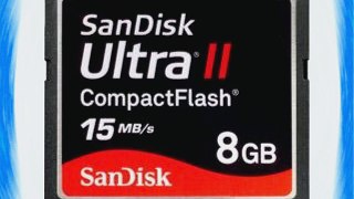 SanDisk 8 GB Ultra II CF Memory Card 15MB/S {SDCFH-008G-A11 USA Retail Package}