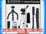 Tripod Kit Includes 57 Inch Pro Tripod   Flexible Gripster   67 Monopod   Remote Shutter Release