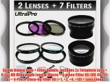 55mm Deluxe Lens   Filter Bundle Includes 2x Telephoto Lens   0.45x HD Wide Angle Lens w/Macro